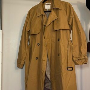 Water resistant double breasted trench coat